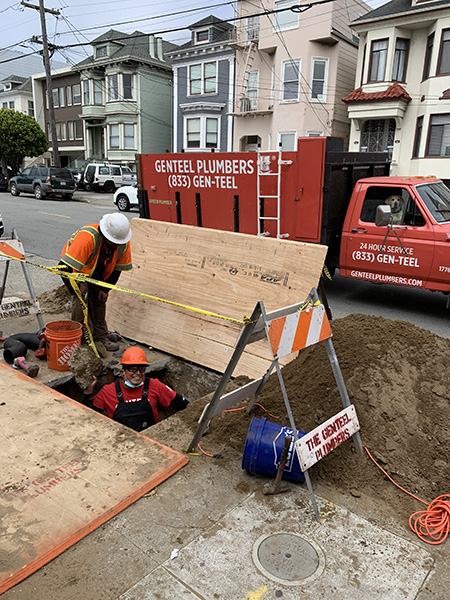 Trenches Sewer Replacement in San Francisco